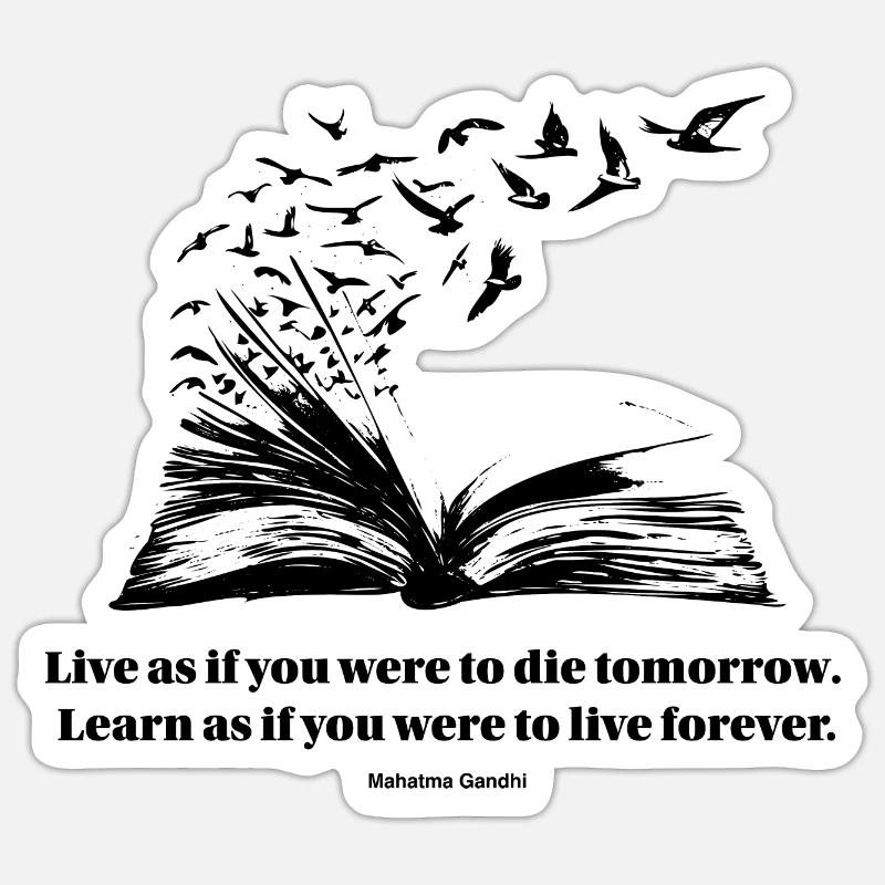 Sagesse des âges - Sticker taille S (10 x 10 cm) - blanc mat