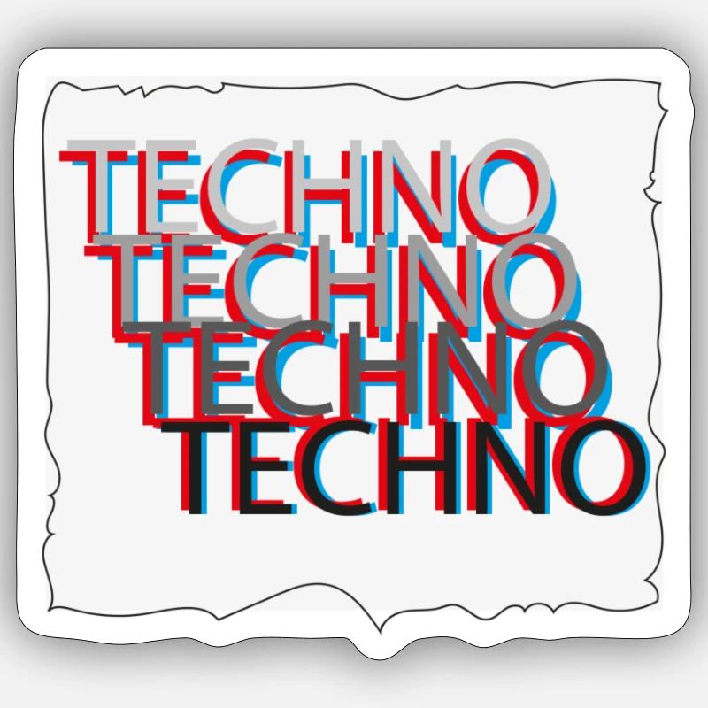 Technopappe - Sticker Größe S (10 x 10 cm) - Mattweiß