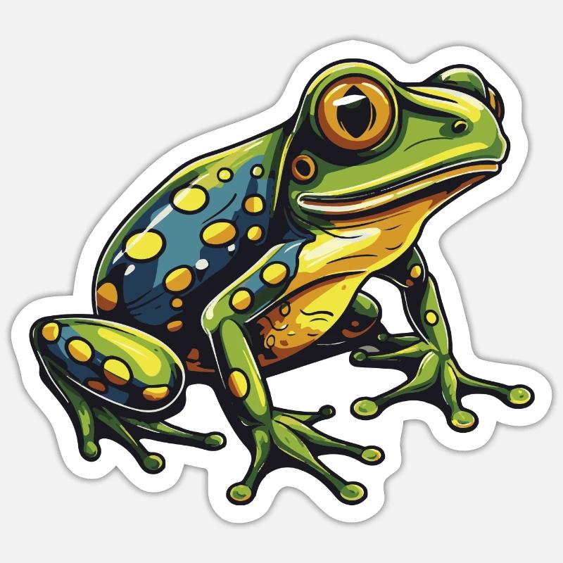 Frog Head - Sticker size S (10 x 10 cm) - white matte