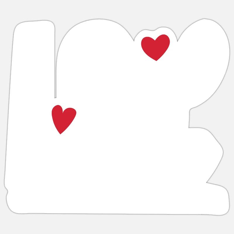 Amour - Sticker taille S (10 x 10 cm) - blanc mat