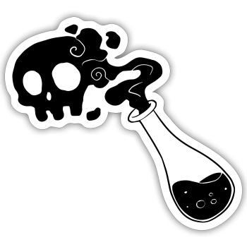 Deadly Potion - Sticker size S (10 x 10 cm) - white matte - Front