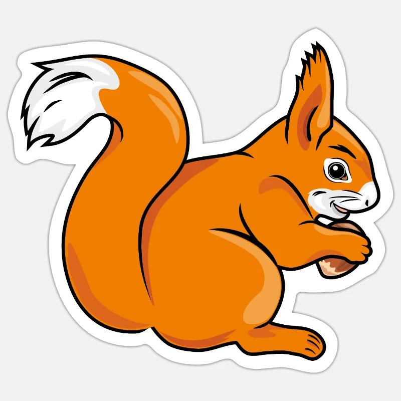 Squirrel Sticker size S (10 x 10 cm)