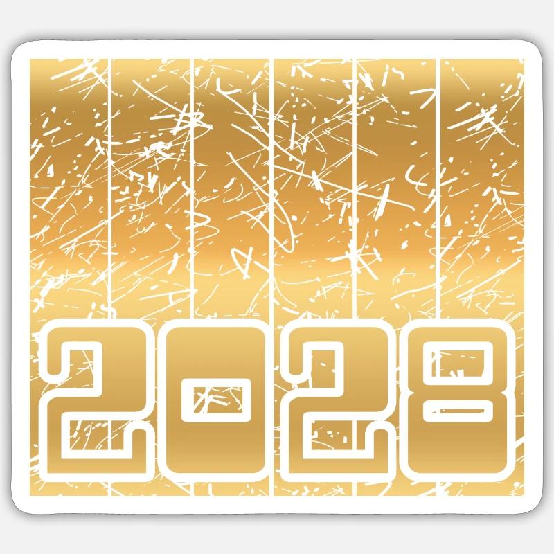 2028 - Sticker size S (10 x 10 cm) - white matte