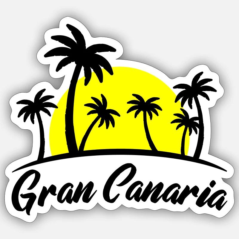 Gran Canaria - Sticker size S (10 x 10 cm) - white matte