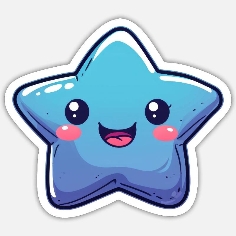 Stern - Sticker Größe S (10 x 10 cm) - Mattweiß