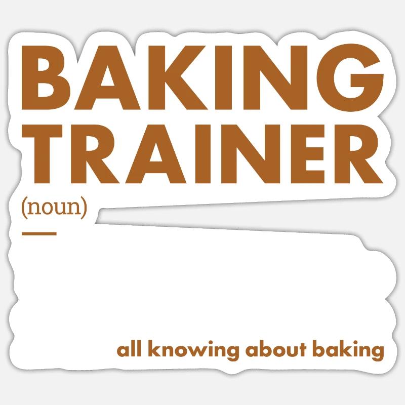 Baker Trainer Definition Baking - Sticker Größe S (10 x 10 cm) - Mattweiß