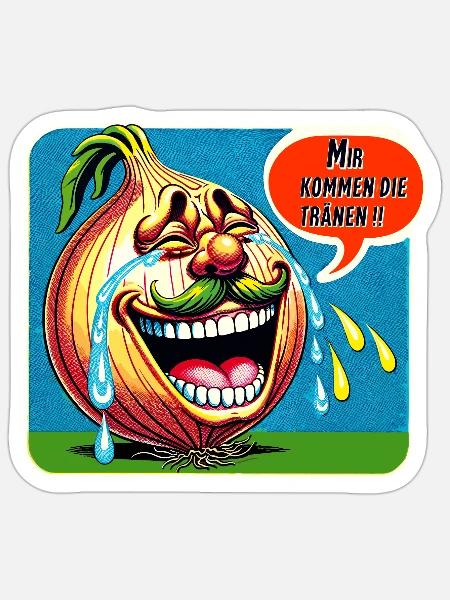 Mir kommen die Tränen. - Sticker Größe S (10 x 10 cm) - Mattweiß