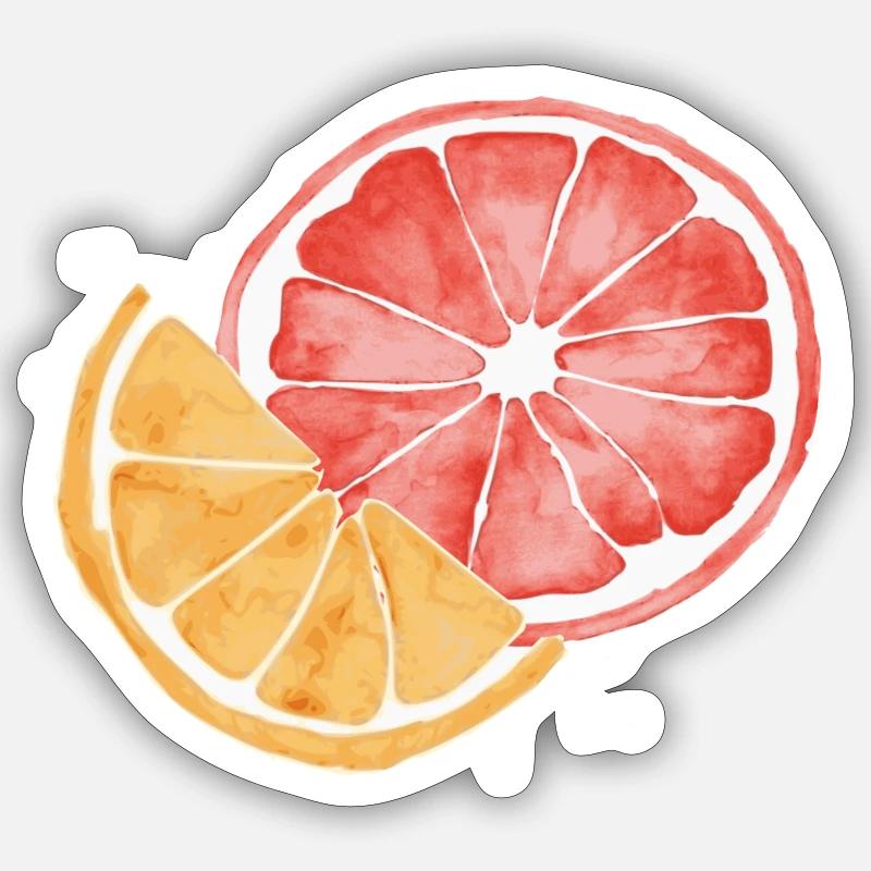 fruit - Sticker taille S (10 x 10 cm) - blanc mat