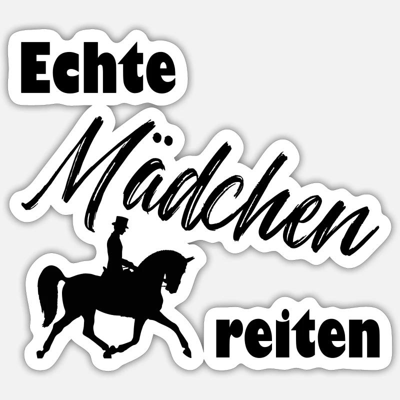De vraies filles à cheval Sticker taille S (10 x 10 cm)