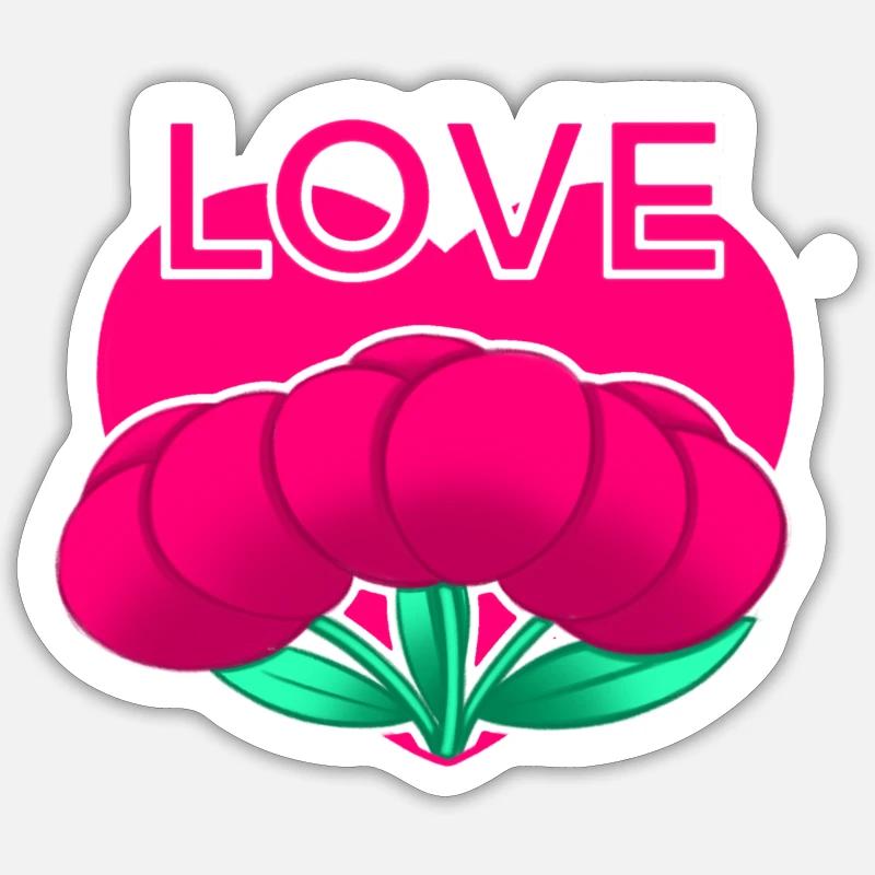 AMOUR - Sticker taille S (10 x 10 cm) - blanc mat
