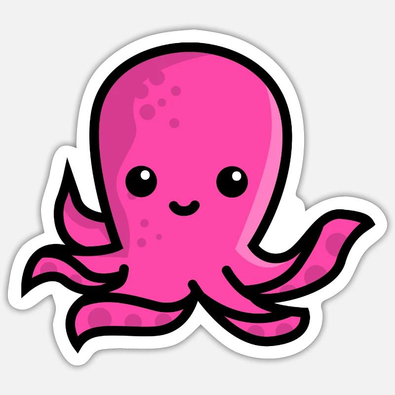 Pieuvre Sticker taille S (10 x 10 cm)