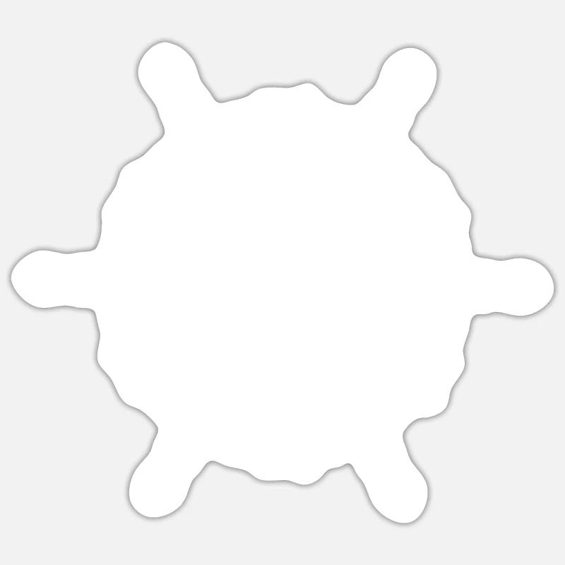 Pirate Steering Wheel - Sticker size S (10 x 10 cm) - white matte