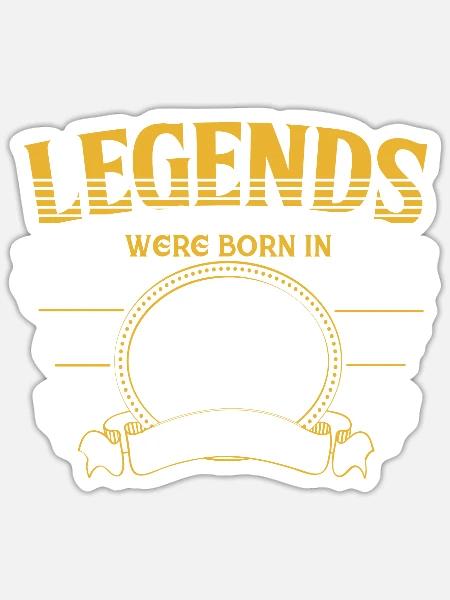 Legnden wurden 1964 geboren Geburtstag Sprüche - Sticker Größe S (10 x 10 cm) - Mattweiß