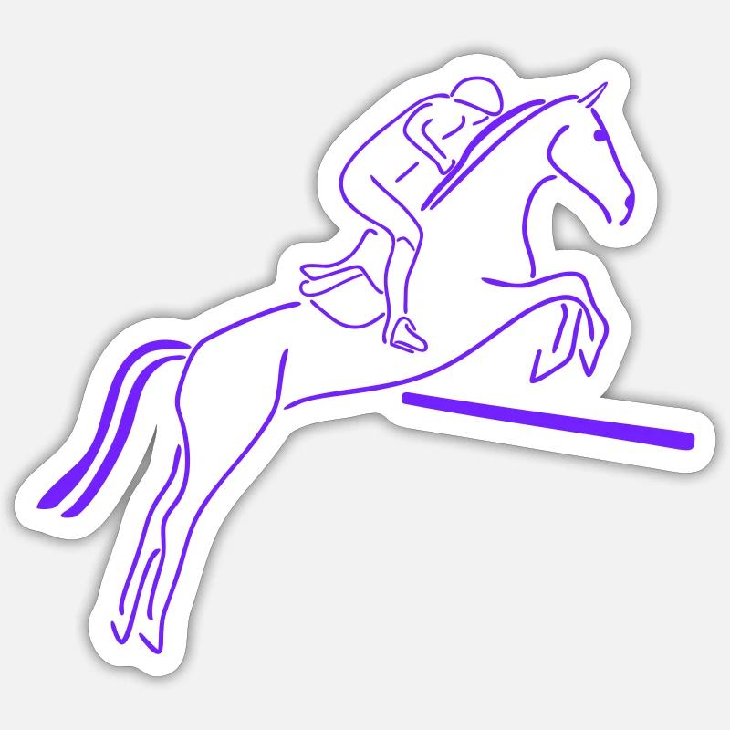 Aperçu du saut d’obstacles Sticker taille S (10 x 10 cm)