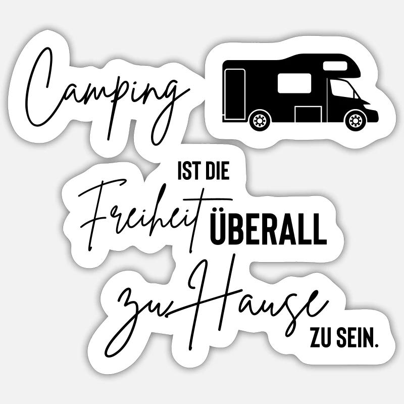 camping Sticker Größe S (10 x 10 cm)
