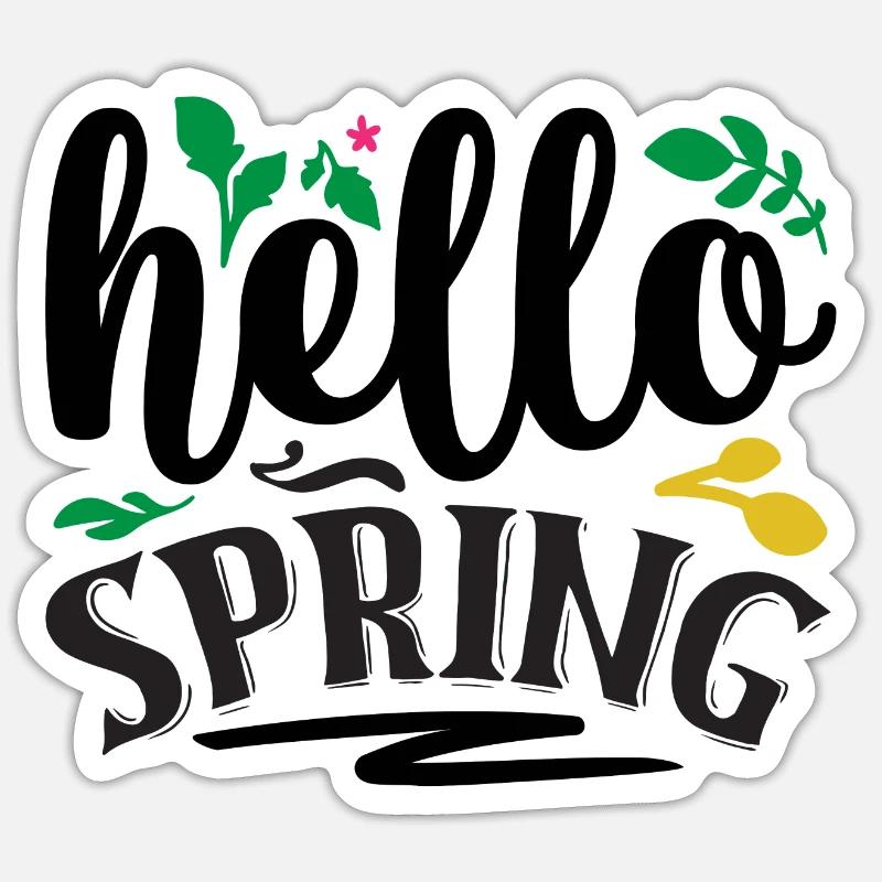Hello Spring Sticker size S (10 x 10 cm)