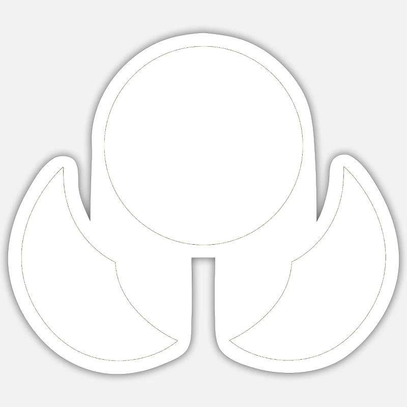 Neutron's Flower White Without Background Sticker size S (10 x 10 cm)