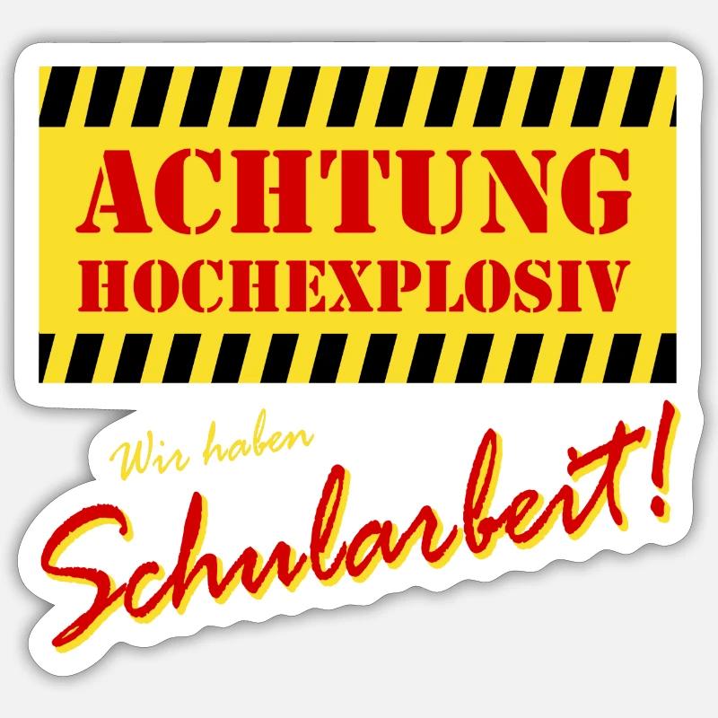 Explosiv Schularbeit Sticker Größe S (10 x 10 cm)