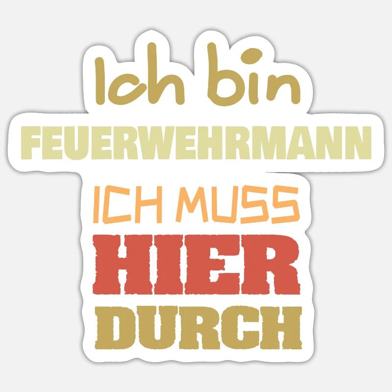 Profession Firefighter - Sticker size S (10 x 10 cm) - white matte