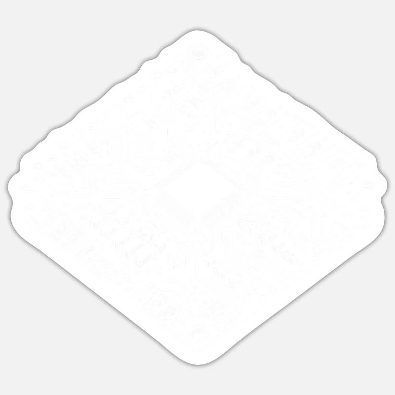 CPU anatomique et PCB - Cool Computer Scientists - Sticker taille S (10 x 10 cm) - blanc mat