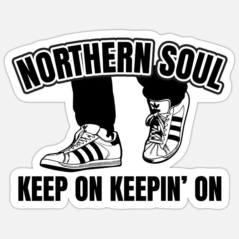 Northern Soul trainers, Keep On Keepin On - Sticker size S (10 x 10 cm) - white matte