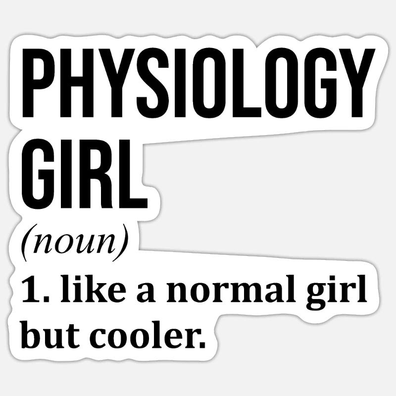 Physiology - Sticker size S (10 x 10 cm) - white matte