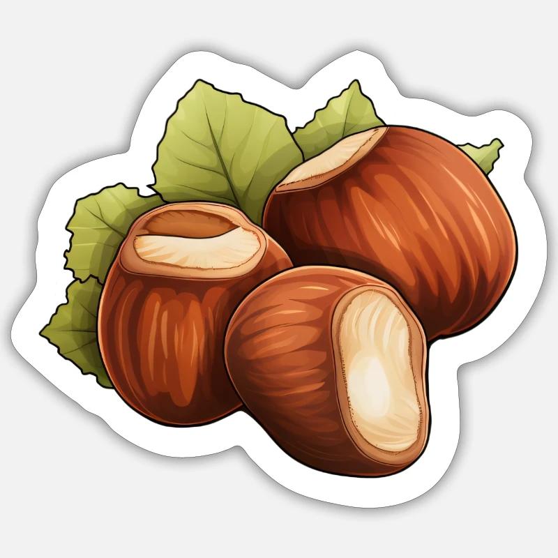 Hazelnuts 3 pieces Sticker size S (10 x 10 cm)