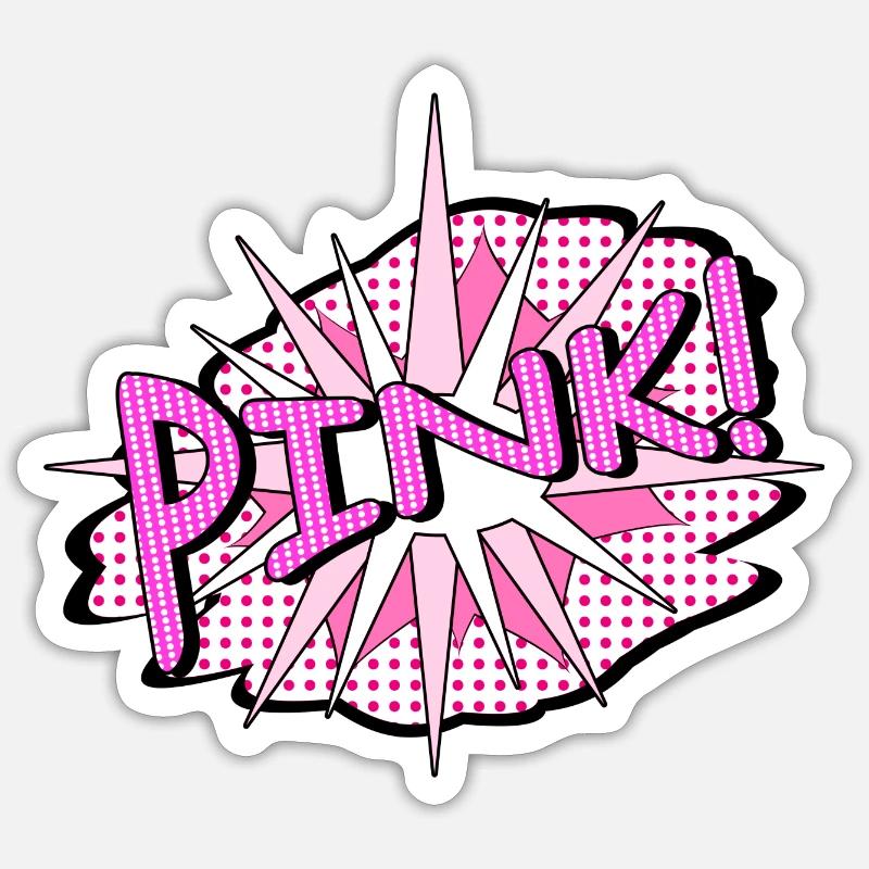 Pink Explosion - Sticker size S (10 x 10 cm) - white matte