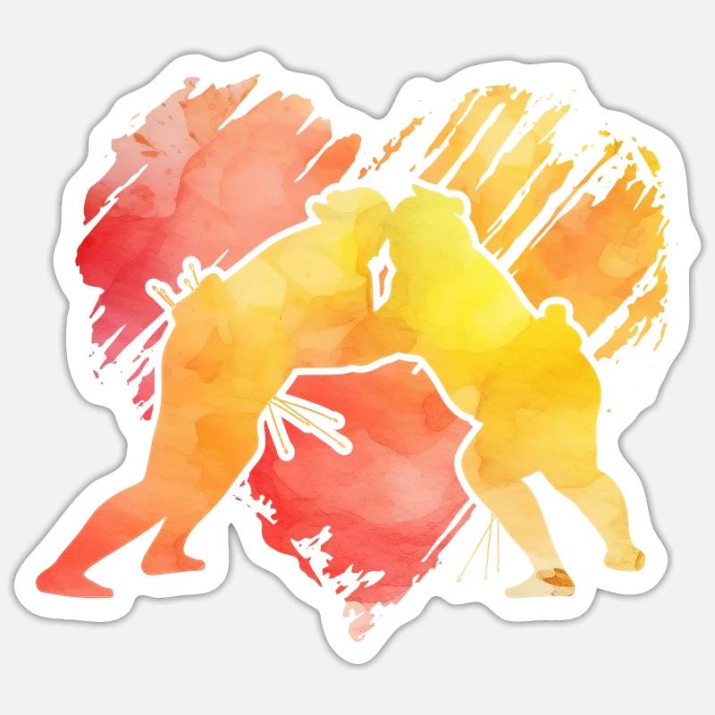 Sumo - Sticker size S (10 x 10 cm) - white matte