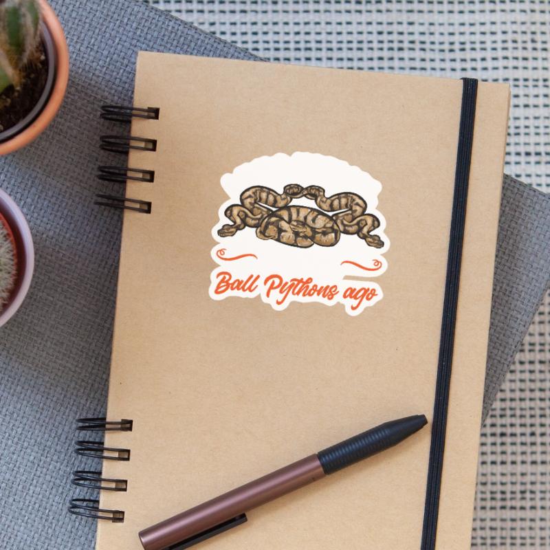Ball Python Snake King Python Sticker size S (10 x 10 cm)