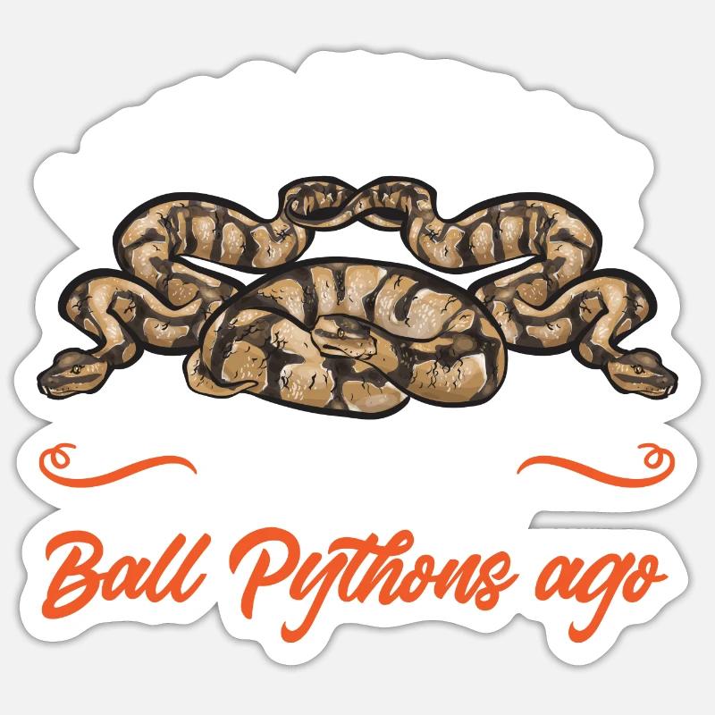 Ball Python Schlange Königspython Sticker Größe S (10 x 10 cm)