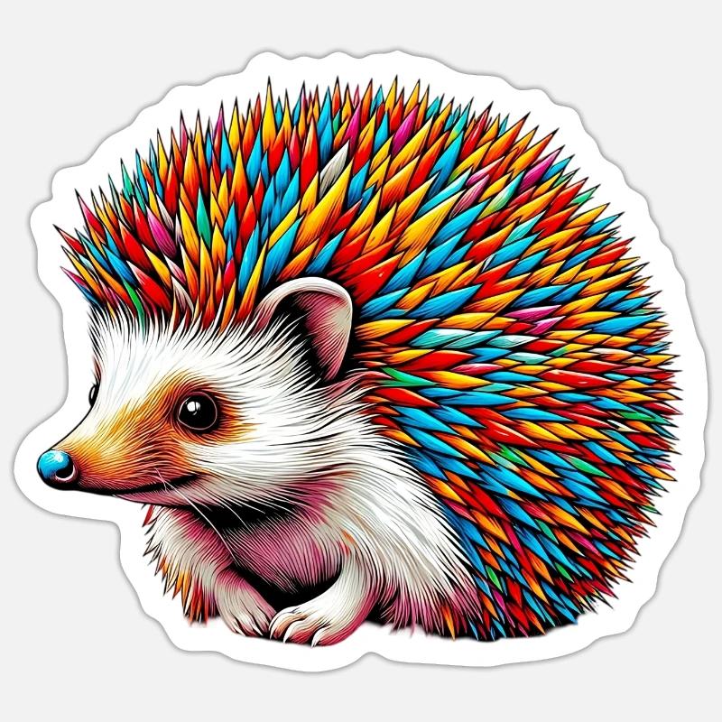 Igel - Sticker Größe S (10 x 10 cm) - Mattweiß