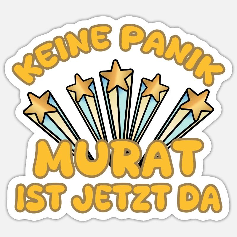 First name Murat - Sticker size S (10 x 10 cm) - white matte