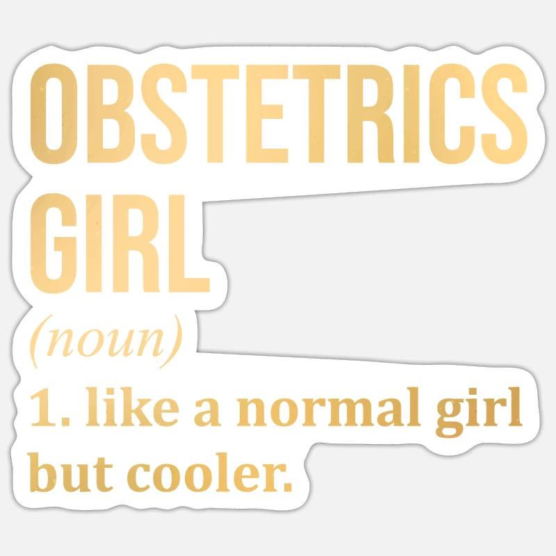 Obstetrics - Sticker size S (10 x 10 cm) - white matte