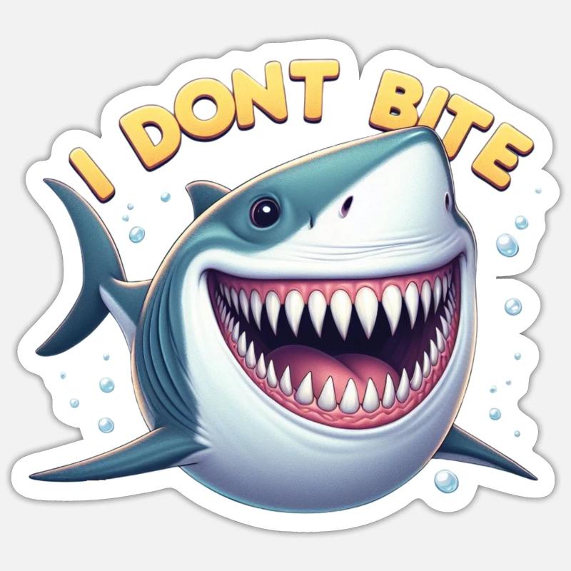 I don't bite... real! Sticker size S (10 x 10 cm)