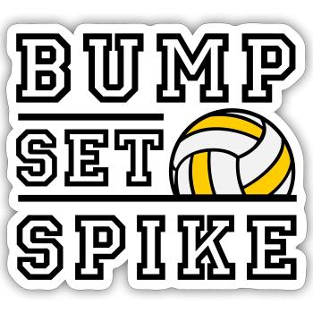 Bump Set Spike - Farbwechsel möglich - Sticker Größe S (10 x 10 cm) - Mattweiß - Vorne
