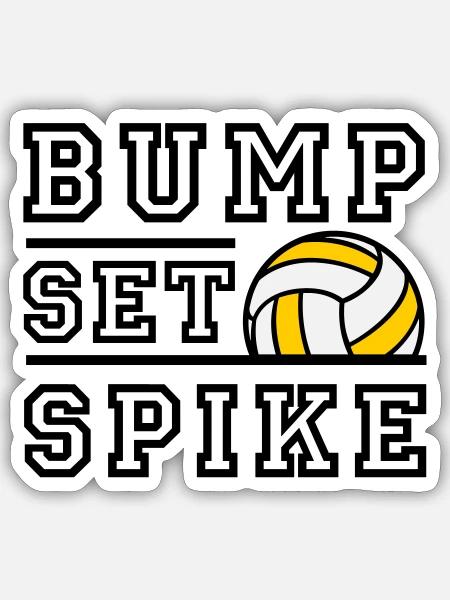 Bump Set Spike - Farbwechsel möglich - Sticker Größe S (10 x 10 cm) - Mattweiß