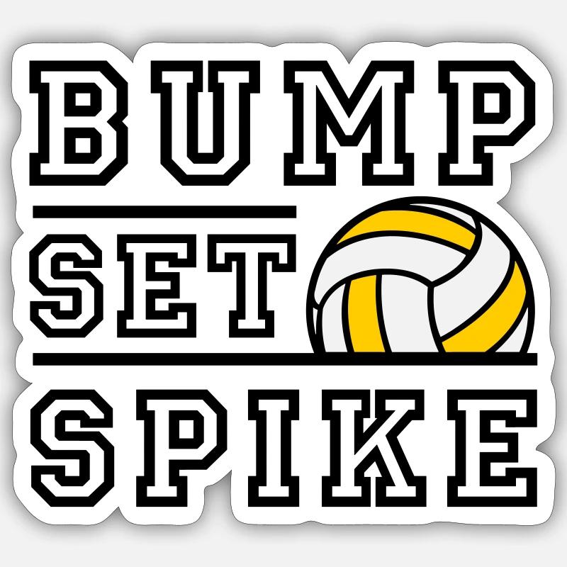 Bump Set Spike - Farbwechsel möglich - Sticker Größe S (10 x 10 cm) - Mattweiß