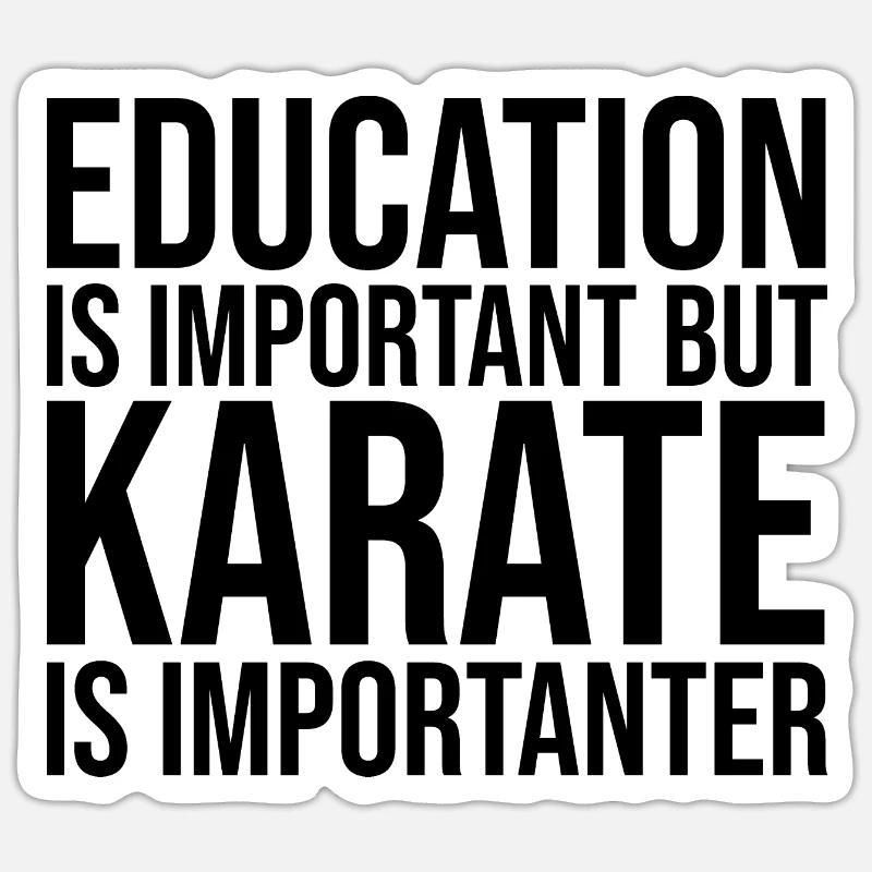karaté - Sticker taille S (10 x 10 cm) - blanc mat