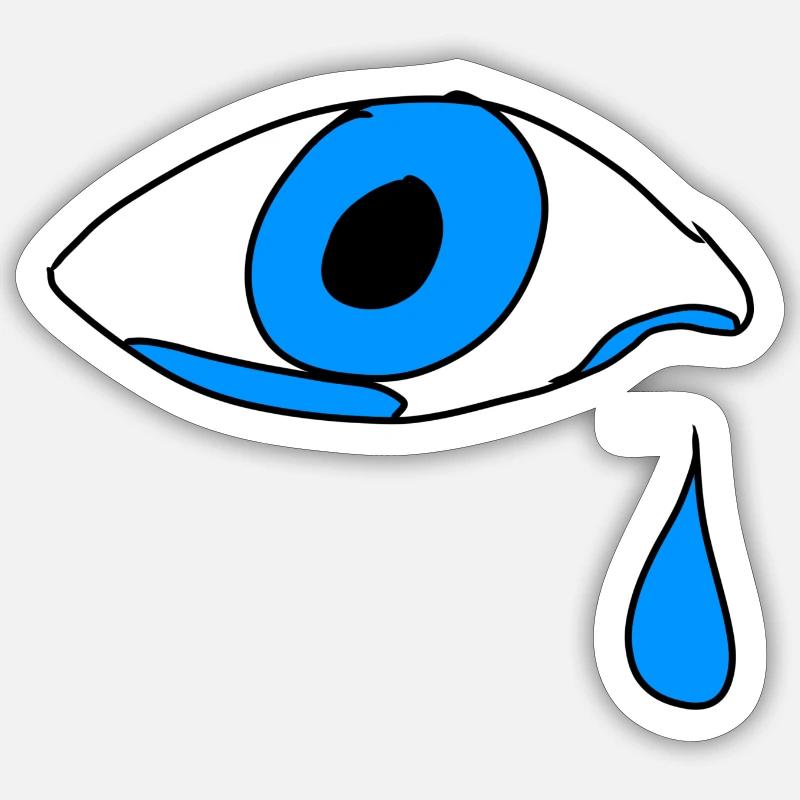 Eye Tear Cry Sticker size S (10 x 10 cm)