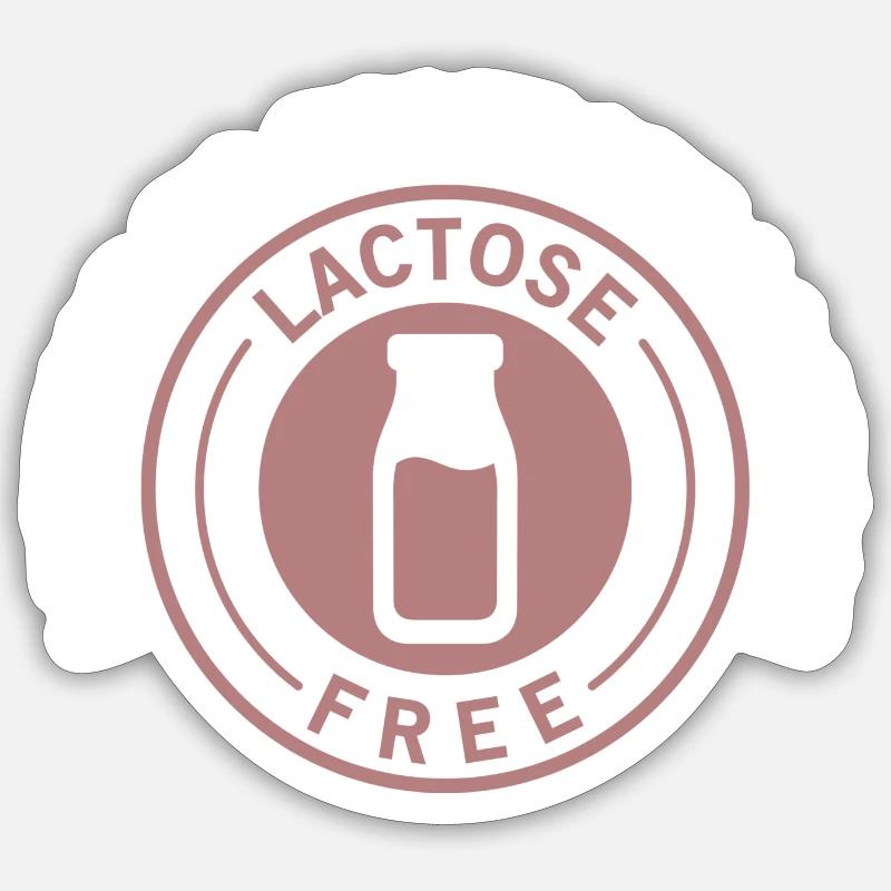 I refuse to tolerate lactose - Sticker Größe S (10 x 10 cm) - Mattweiß