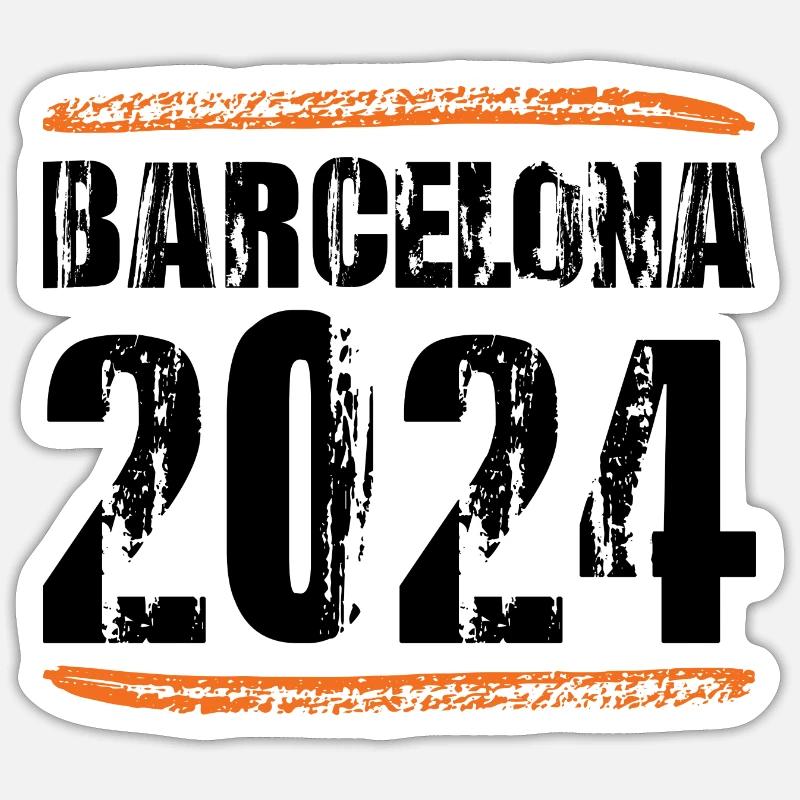 Devis Barcelone 2024 Sticker taille S (10 x 10 cm)