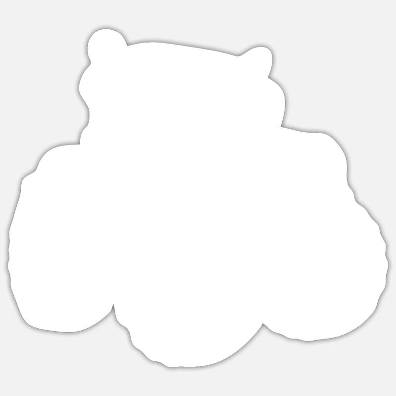 Tractor Silhouette - Sticker size S (10 x 10 cm) - white matte