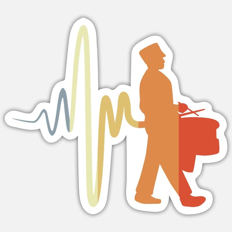 Marching Drummer Sticker size S (10 x 10 cm)
