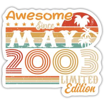 May 2003 - Year 2003 Anniversary - May 2003 - Sticker size S (10 x 10 cm) - white matte - Front