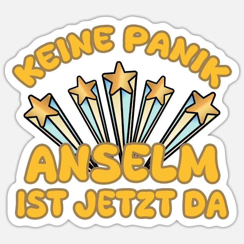 Anselm - Sticker size S (10 x 10 cm) - white matte