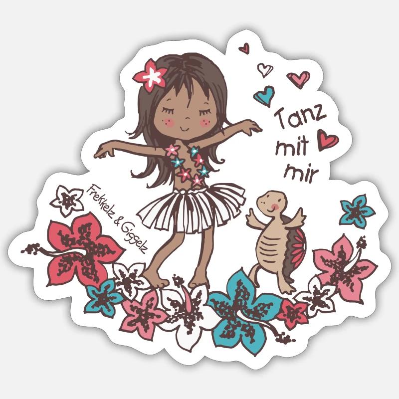 Dance with me - Sticker size S (10 x 10 cm) - white matte