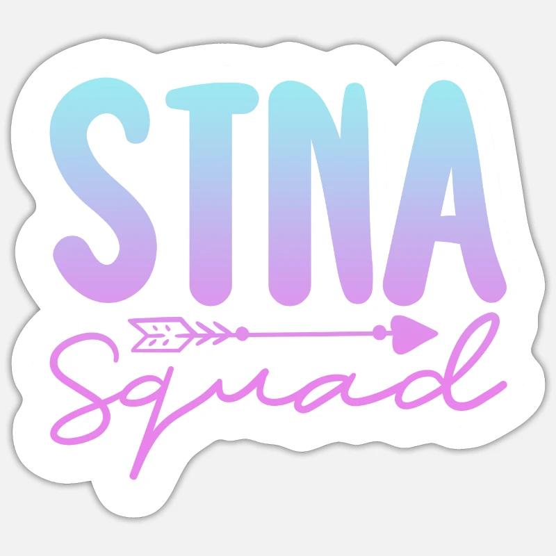 STNA Squad State tested Nursing assistant Sticker Größe S (10 x 10 cm)
