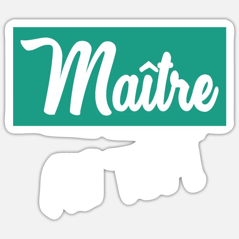MASTER. MASTER - Sticker size S (10 x 10 cm) - white matte
