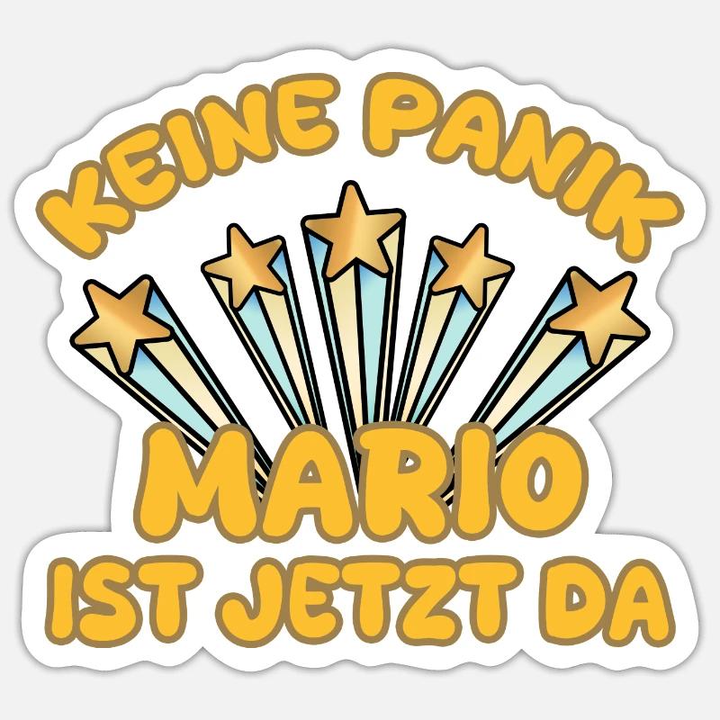 Mario as a first name - Sticker size S (10 x 10 cm) - white matte